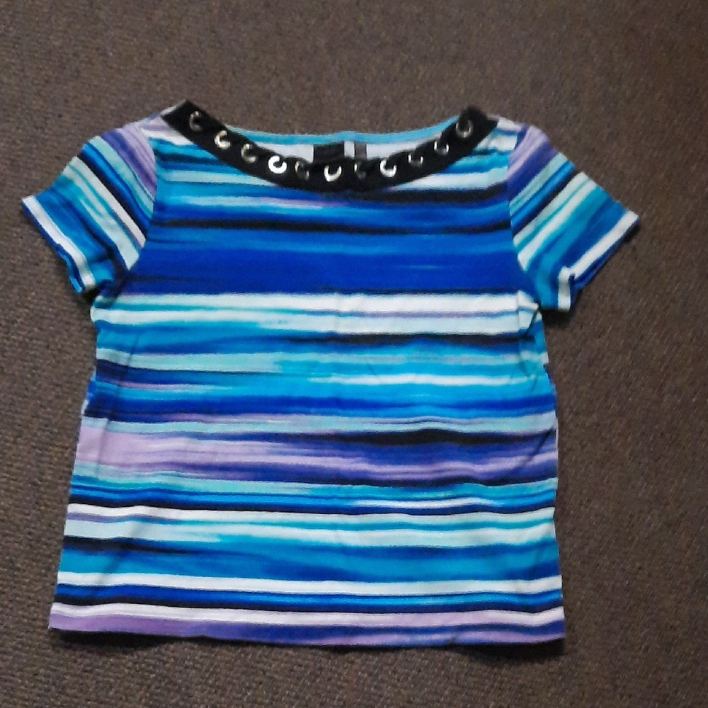 Striped Blue and Purple Kids Top